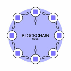 Abstract digital network connecting nodes and data flow