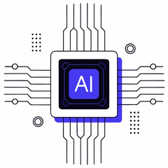 Modern artificial intelligence chip circuitry design
