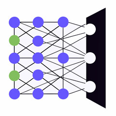 Abstract neural network connections and data flow