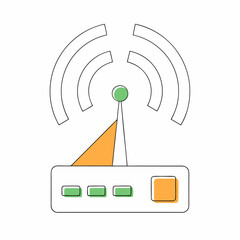 Network ping test icon for connectivity and status
