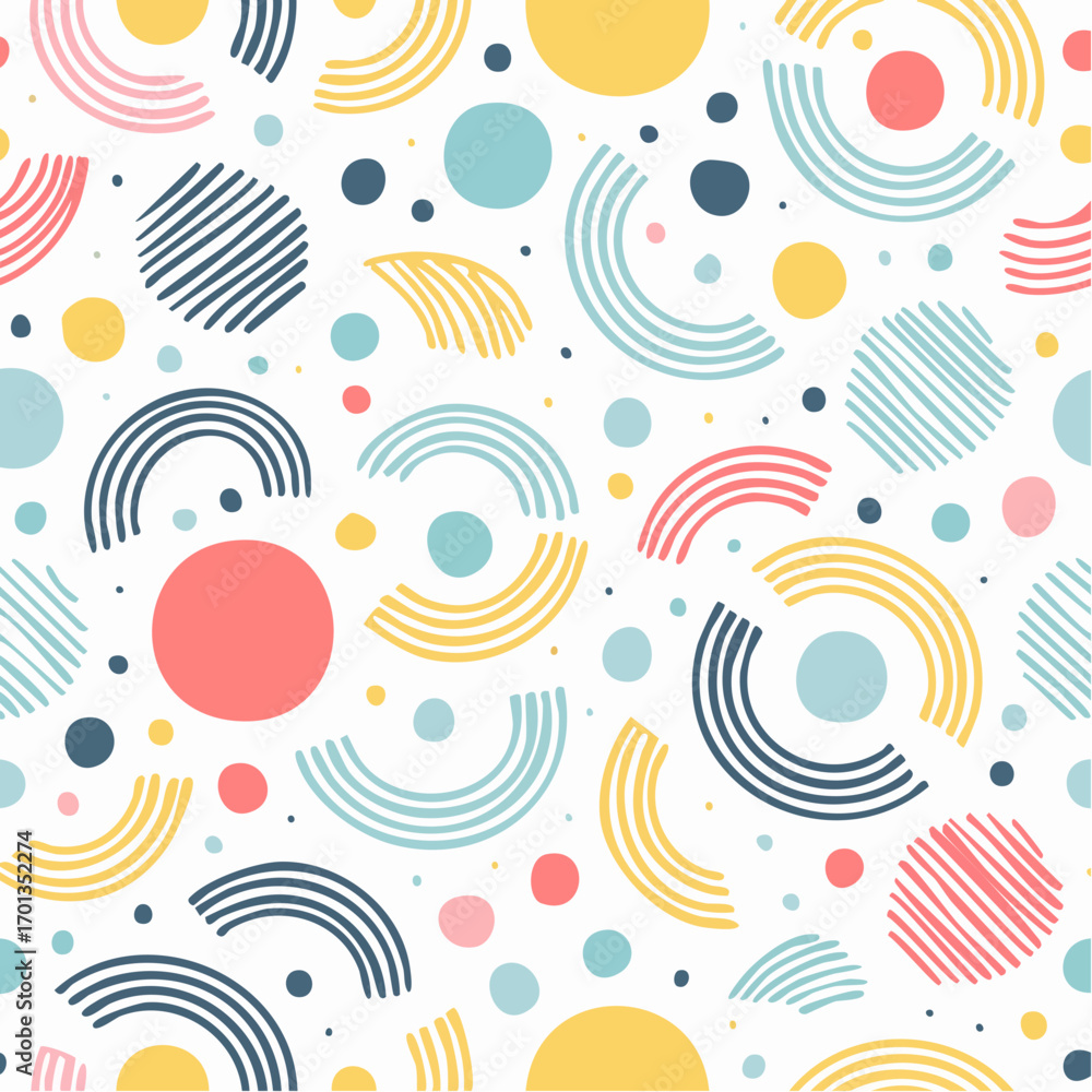 Poster seamless pattern ivorycolored background outer space concept 3