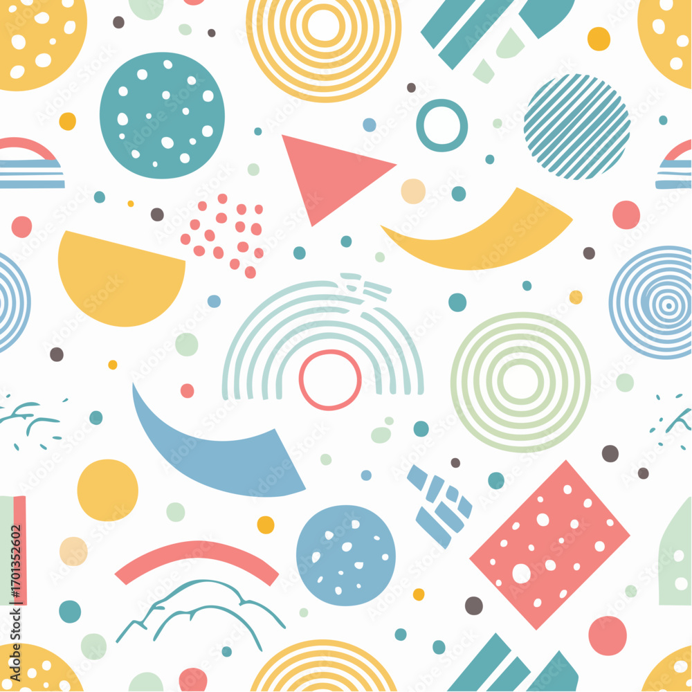 Poster seamless pattern ivorycolored background outer space concept 2