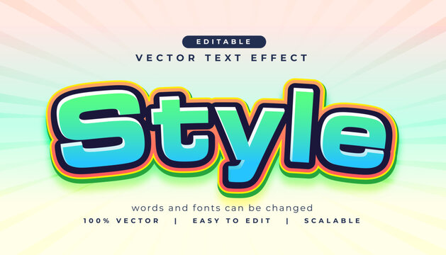modern style text effect customizable template