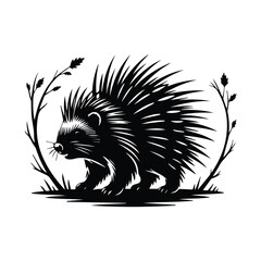 Porcupine Power Illustration Vector Art Design for T Shirts and Creative Projects