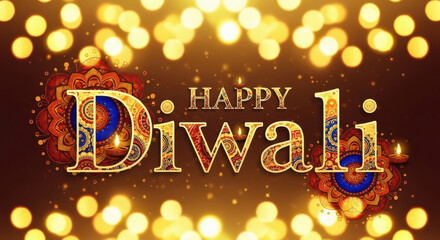 beautiful poster for diwali celebration