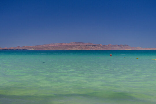 View of Espiritu Santo Island from Tecolote Beach