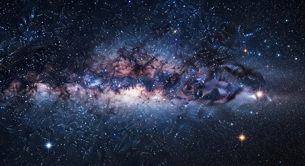 Fototapeta premium Milky Way Galaxy Night Sky.