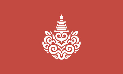 Traditional Ornamental Vector Logo Design With Ethnic Element