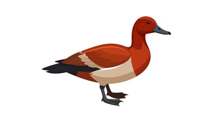 Reddish duck side view