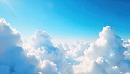 A breathtaking panoramic view of a vibrant blue sky subtly veiled by a delicate, ethereal nebulosity  The soft, diffused light creates a dreamy, almost otherworldly atmosphere , serene, diffuse