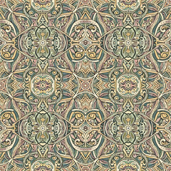 Intricate seamless pattern design with decorative floral elements and ornamental repeating shapes, patern seamless, royalty stock.