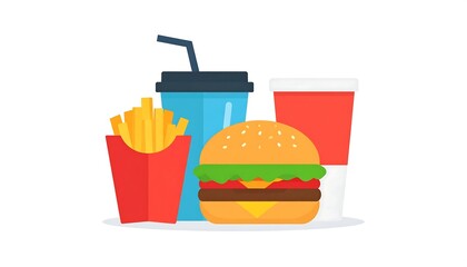 Fast food combo illustration (1)
