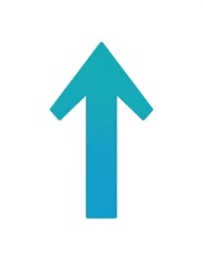 Simple teal upward arrow graphic