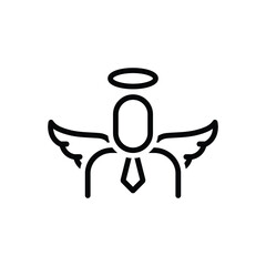 Black line icon for virtuous behavior