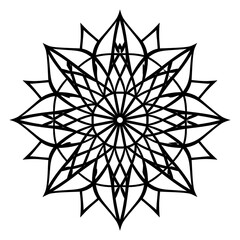Obraz premium Ornate black mandala design