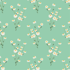 Flower vector seamless pattern illustration floral background