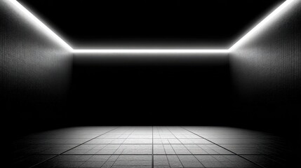 Empty modern room showcase