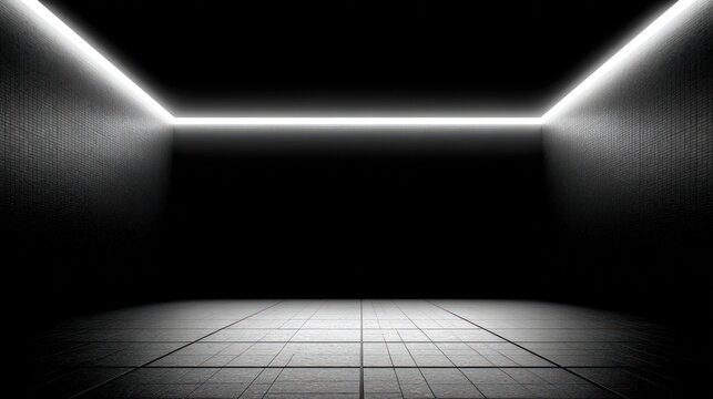 Empty modern room showcase