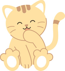 Cute Cat Simple Illustration