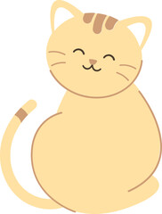 Cute Cat Simple Illustration