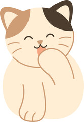 Cute Cat Simple Illustration