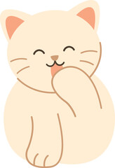 Cute Cat Simple Illustration