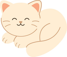 Cute Cat Simple Illustration