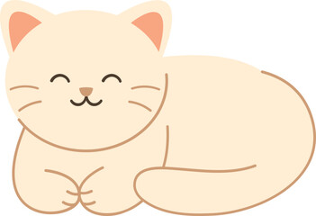 Cute Cat Simple Illustration
