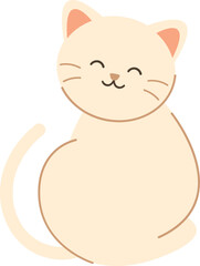 Cute Cat Simple Illustration