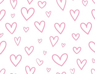 Simple pink hearts pattern