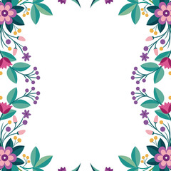 vector seamless pattern with flowers
