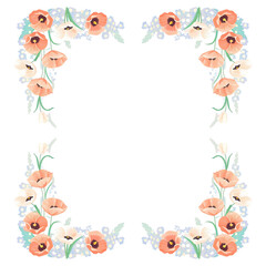 vector seamless pattern with flowers