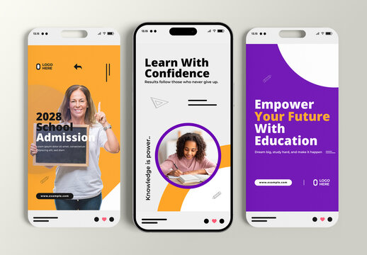 Modern Education Social Media Story Post Template