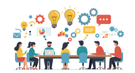 Obraz premium Creative Brainstorming Session