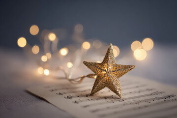 gentle beam of light cascades onto pages of christmas psalm creating sacred atmosphere