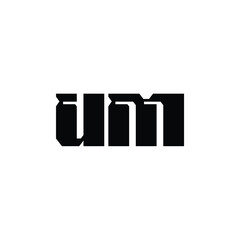 UM monogram logo design letter text name symbol monochrome logotype alphabet character simple logo