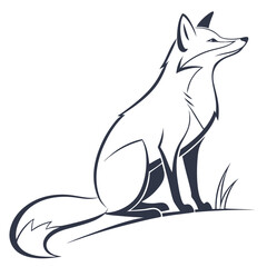 Elegant Fox Illustration in Minimalist Style