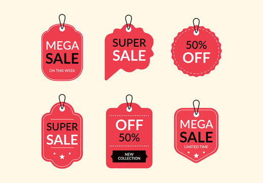 Discount And Promotion Tag Set