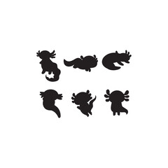 Axolotl Lizard Silhouette.