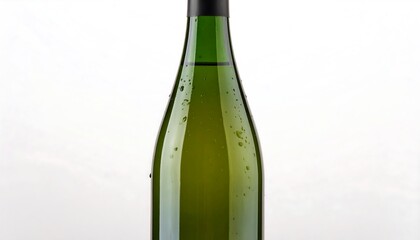 Green wine bottle, close-up