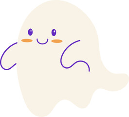 Cute Ghost Halloween Character
