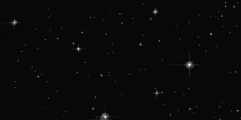 A vast expanse of a dark night sky filled with countless twinkling stars and distant galaxies