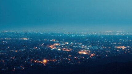 Obraz premium downtown. A mesmerizing night cityscape glows with colorful lights against a dark sky. real-estate listings, architecture portfolios, designed for real-estate listing and luxury residence showcases.