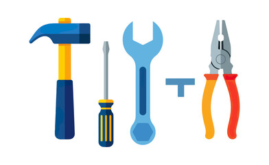 Hand tools illustration