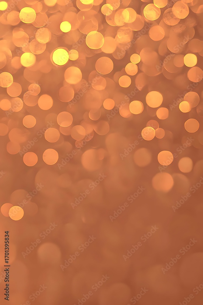Poster soft golden bokeh background for warm and inviting atmosphere in creative projects
