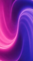 Abstract Neon Swirls Of Pink And Blue Colors With Glowing Lines And Dark Background