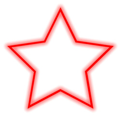 red star on white background