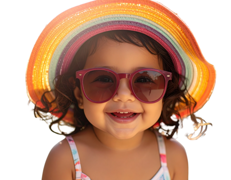 happy girl with sunglasses