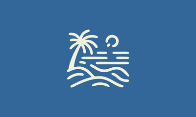 hand draw beach logo