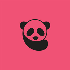 Panda head logo, panda vector image, vector icon and logo for business, company, esports team.